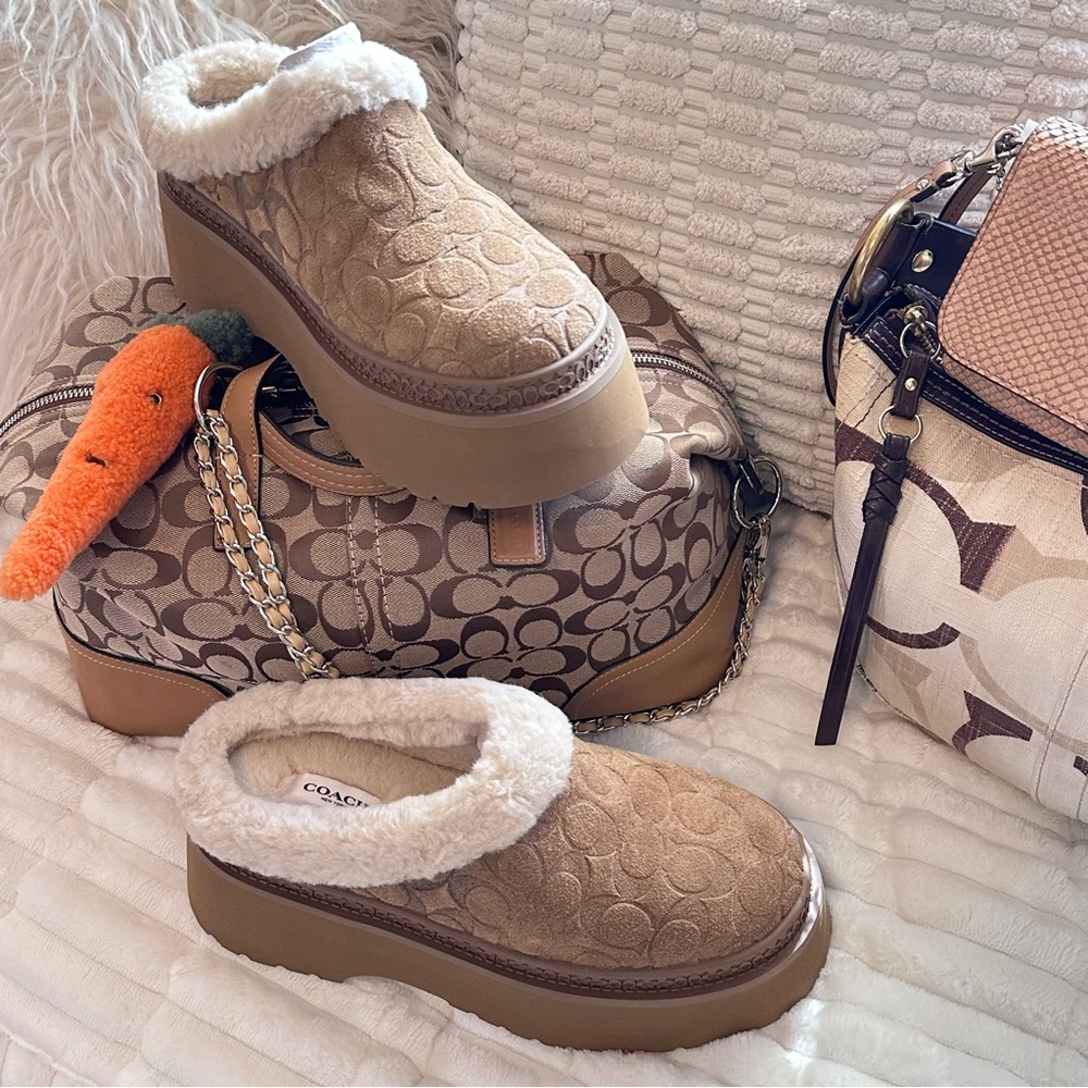 NIB | COACH Cecilia Clog in Signature Suede - Picture 10 of 13